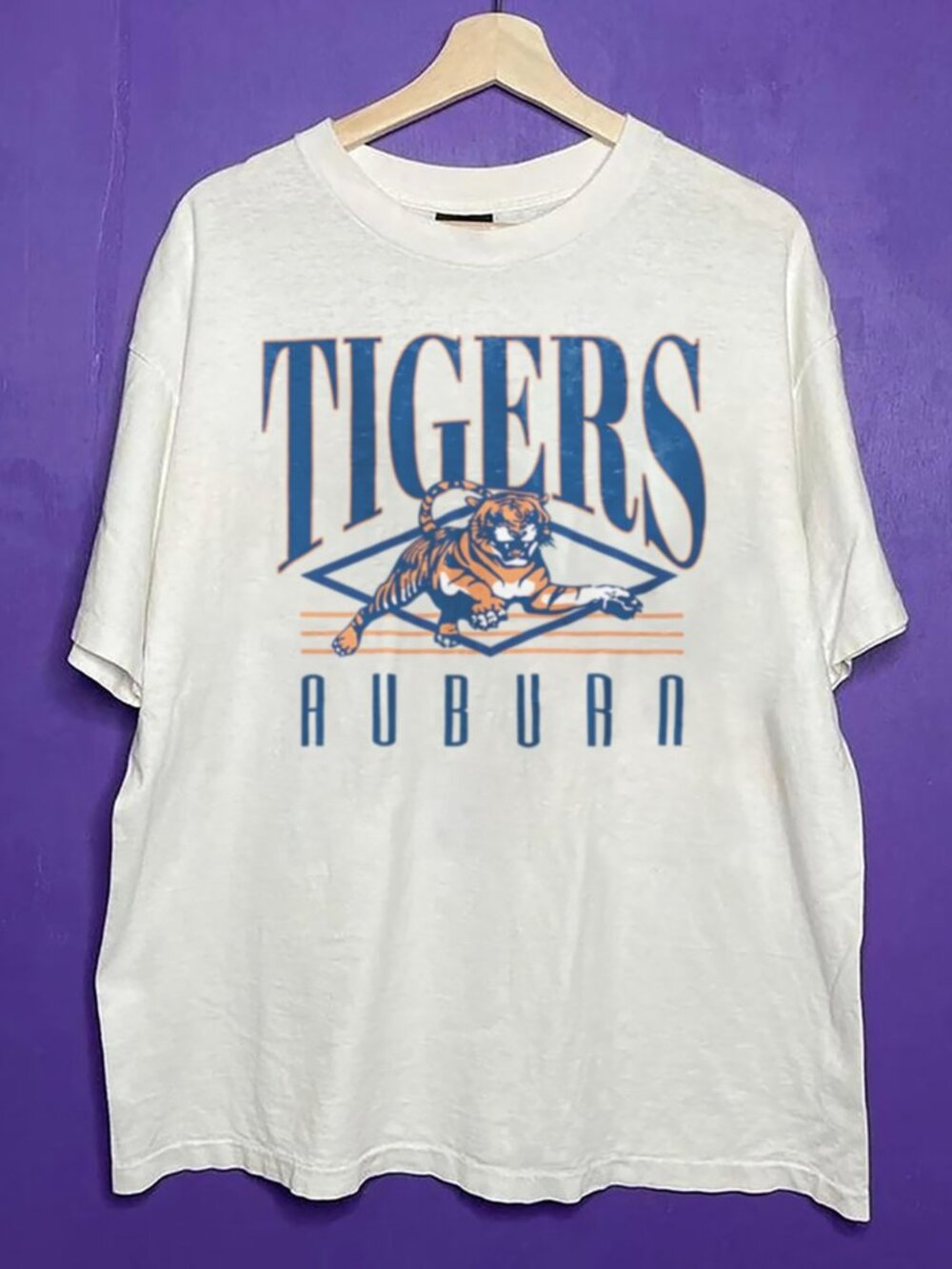 Vintage 90s Auburn University T Shirt, Auburn Tigers Unisex Logo Football Shirt